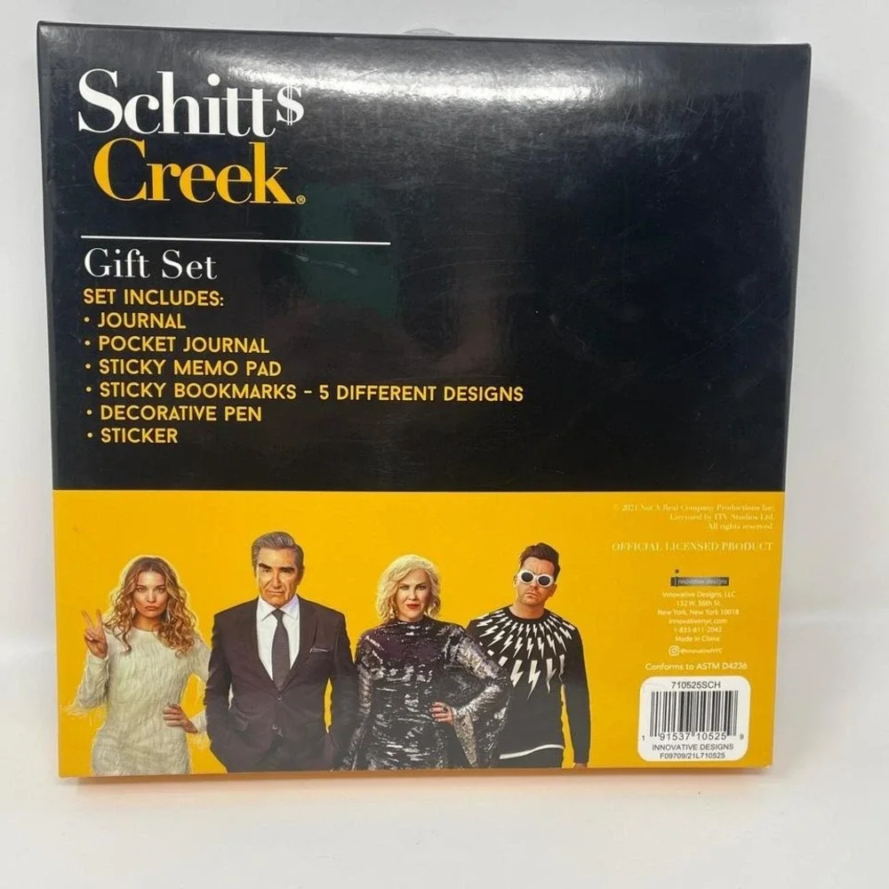 Schitt's Creek Stationery Gift Set Journal Pen Sticky Notes Rosebud Motel NIB